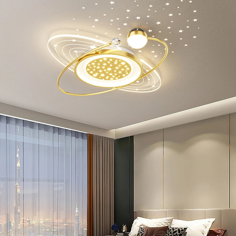 Nordic Stars Shade Ceiling Chandeliers Living Room Hall Room Decor Modern Acrylic Led Ceiling Light Study Bedroom Kitchen Lamps