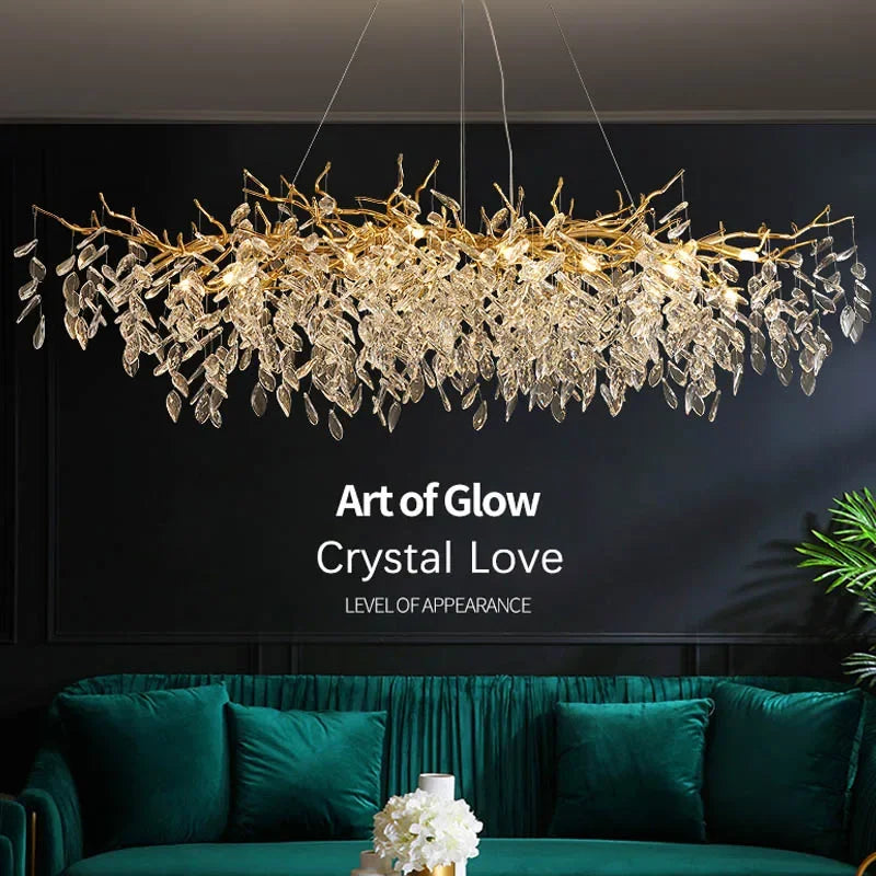 Luxury Modern Ceiling Chandelier Interior Decoration Villa Dining Living Room Crystal Pendant Lamp Home LED Lighting Fixtures