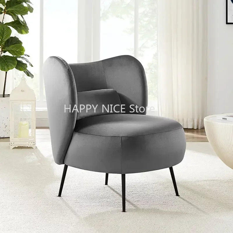 INS Lamb Wool Single Sofa Lounge Living Room Chair Ergonomic Modern Relax Armchair Salon Luxury Waiting Reception Chair LQQ30YH