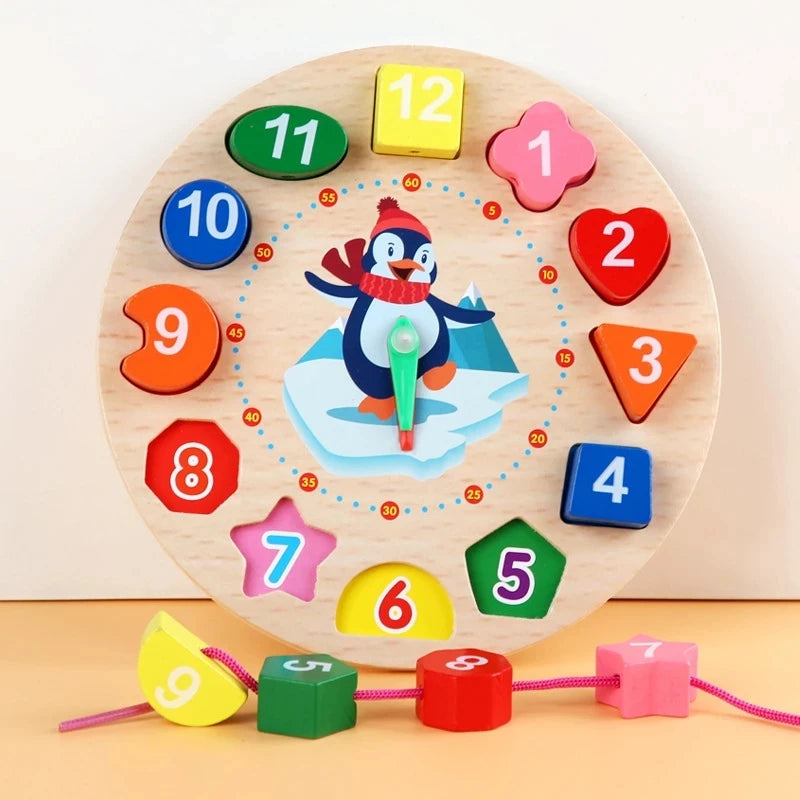 Montessori Baby Toys Kids 3D Wooden Puzzles Early Learning Baby Games Toys Educational Wooden Toys For Children 1 2 3 Years