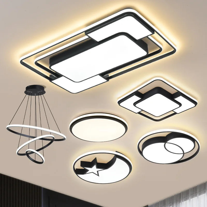 Busmos Living Room Bedroom Dining Room Modern LED Ceiling Lighting Chandelier Ceiling Light Fixtures Home Lights