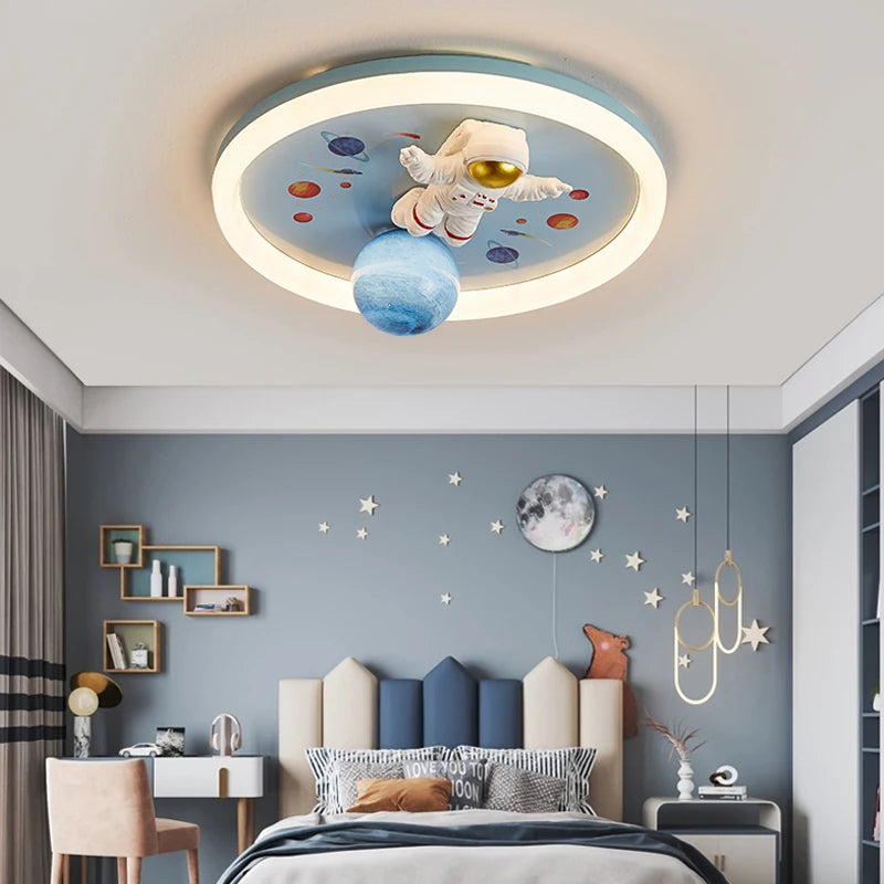 Children's Room Led Ceiling Lights Modern Astronaut Study Bedroom Chandelier Lamps Airplane Child Indoor Decor Lighting Fixture