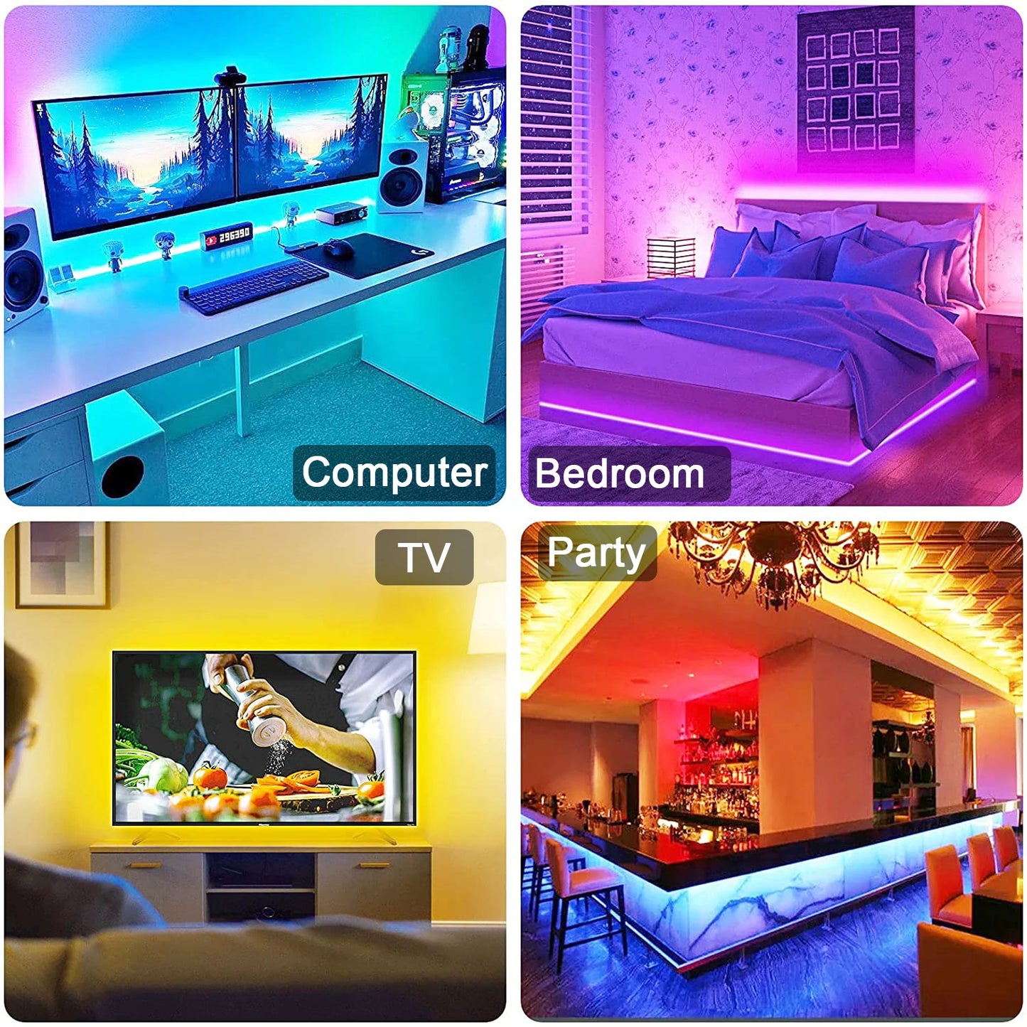 RGB 5050 Led Strip Light Bluetooth App 5V USB Led Tape Flexible Ribbon Diode Tape for TV Backlight Gaming Room Decoration