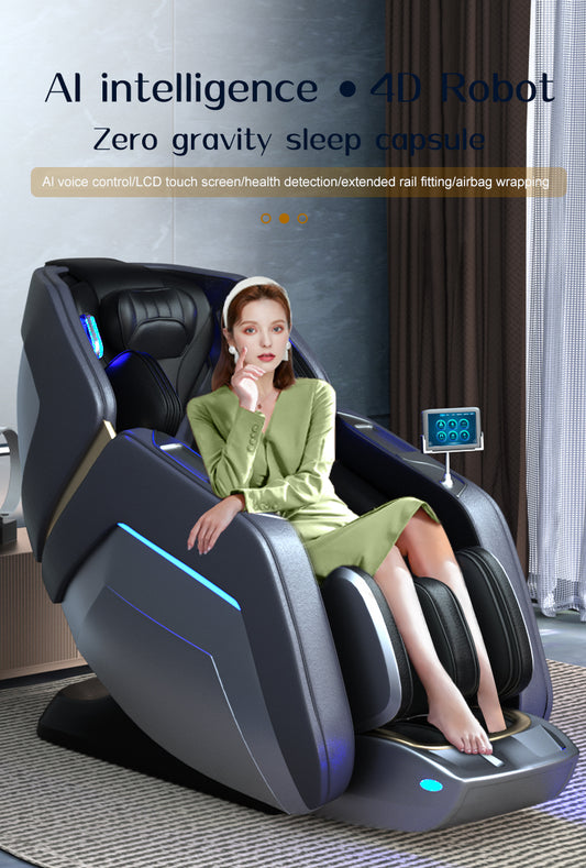 Luxury Shiatsu 4D Massage Chair Black