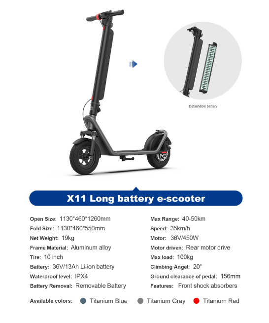 x11 100km long range e scooter electric 450w No reviews yet2 orders