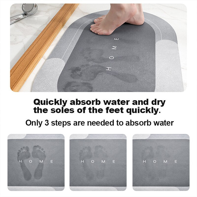 Luxury City Deals Super Absorbent Bathroom Mat Nonslip Quick-Drying Carpet Home Bath Mat Non-Slip Floor Mat Tapete Banheiro Dropshipping