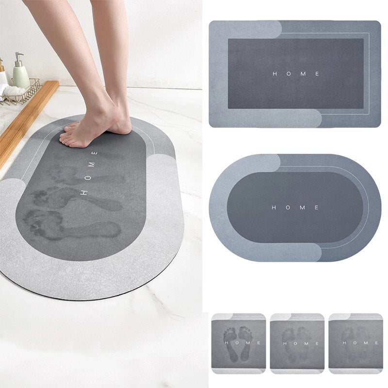 Luxury City Deals Super Absorbent Bathroom Mat Nonslip Quick-Drying Carpet Home Bath Mat Non-Slip Floor Mat Tapete Banheiro Dropshipping